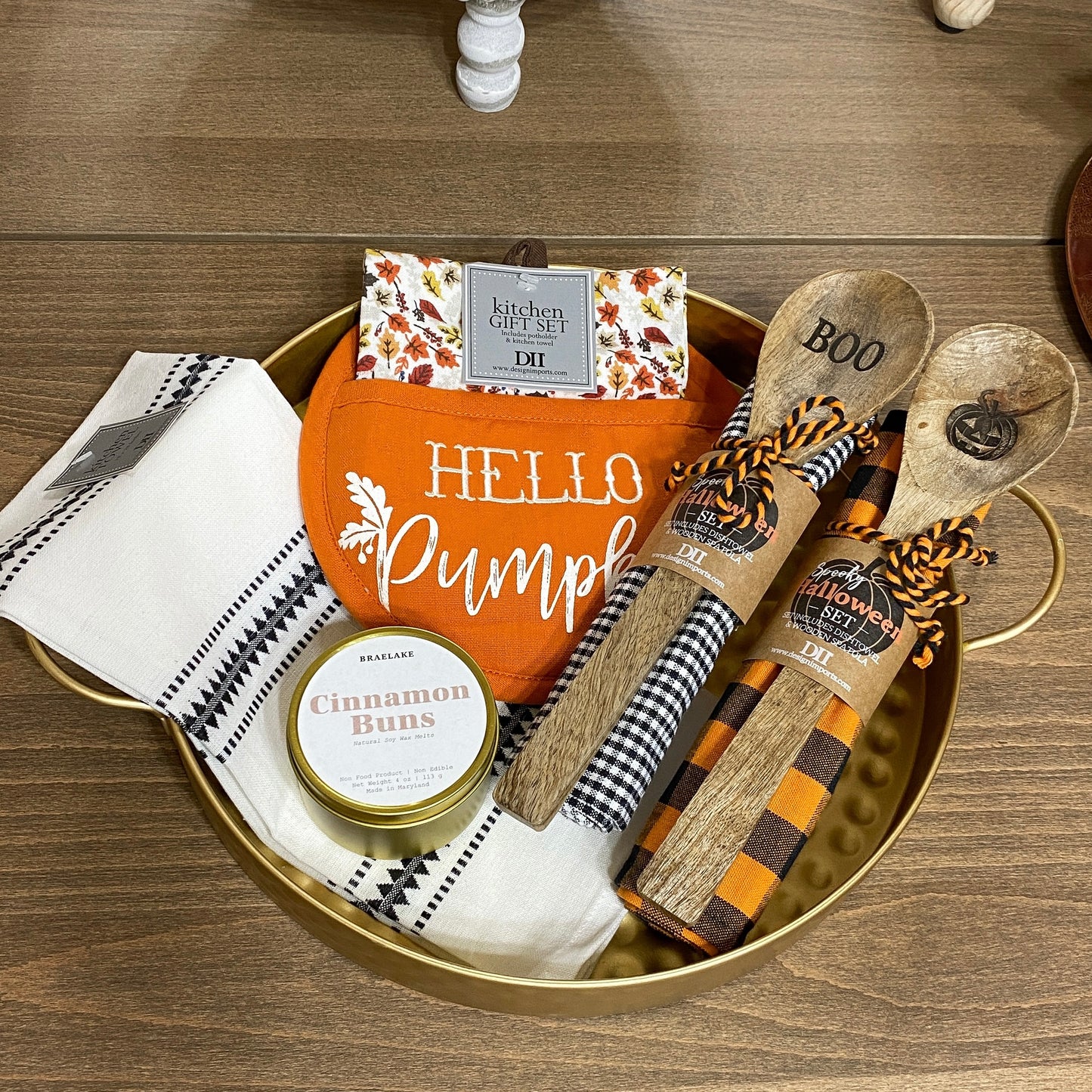 Hello Pumpkin Potholder and Matching Towel Gift Set