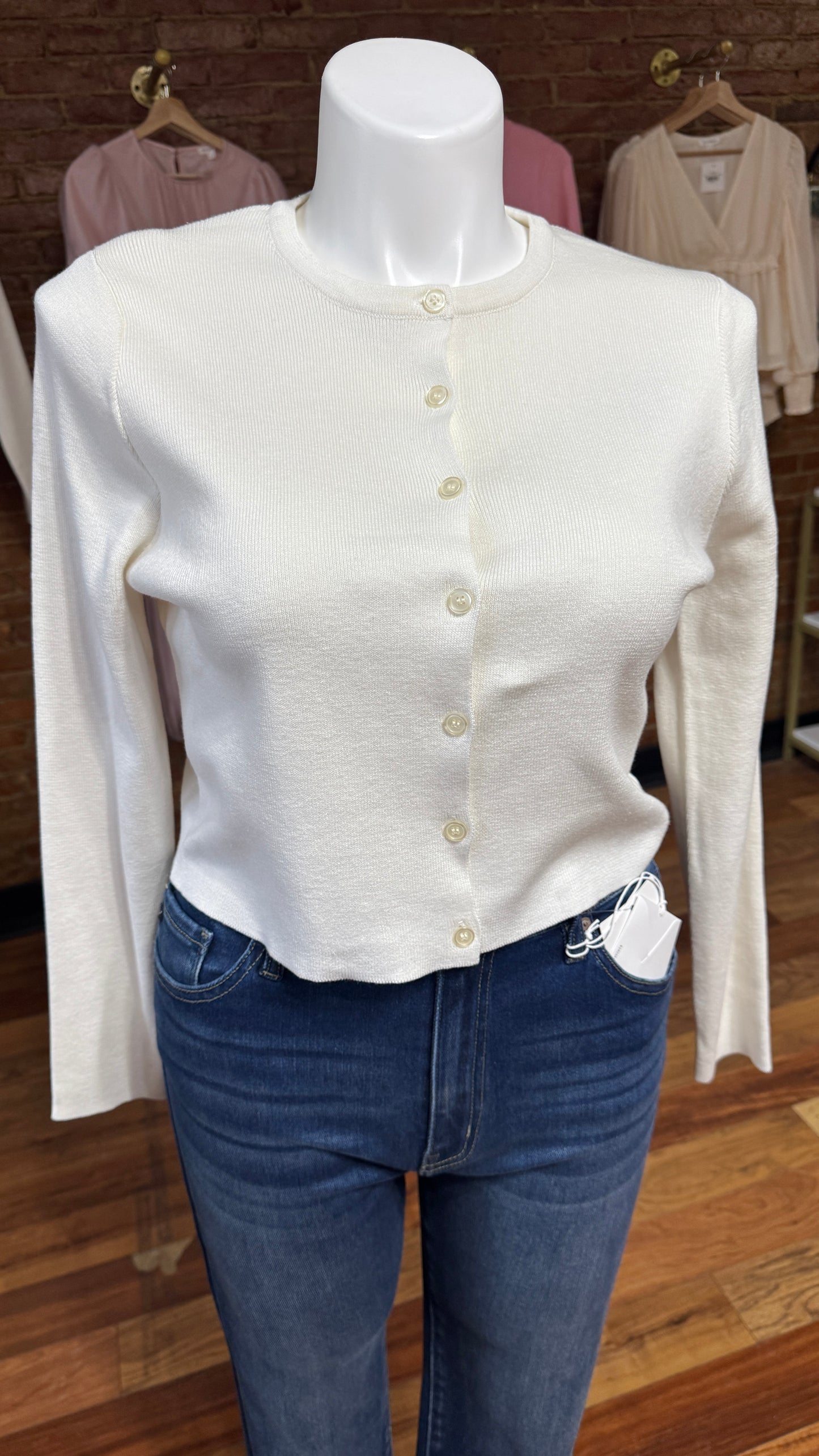 Classic Cardigan: Soft White