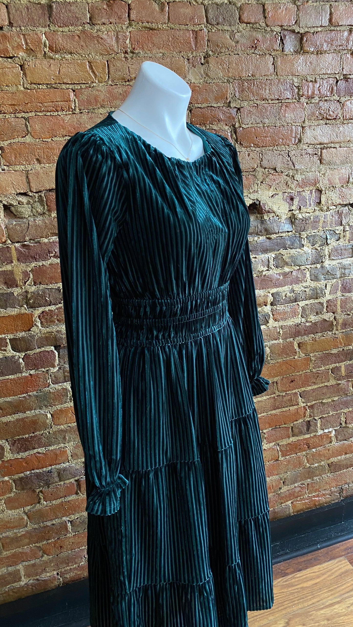Green Velvet Dress