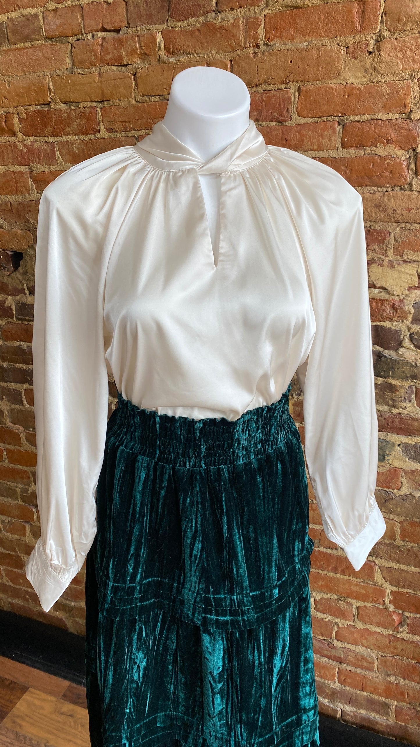 Green Velvet Skirt