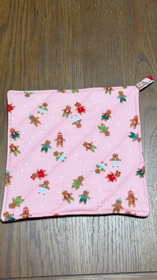 Handmade Potholder- Gingerbread Christmas