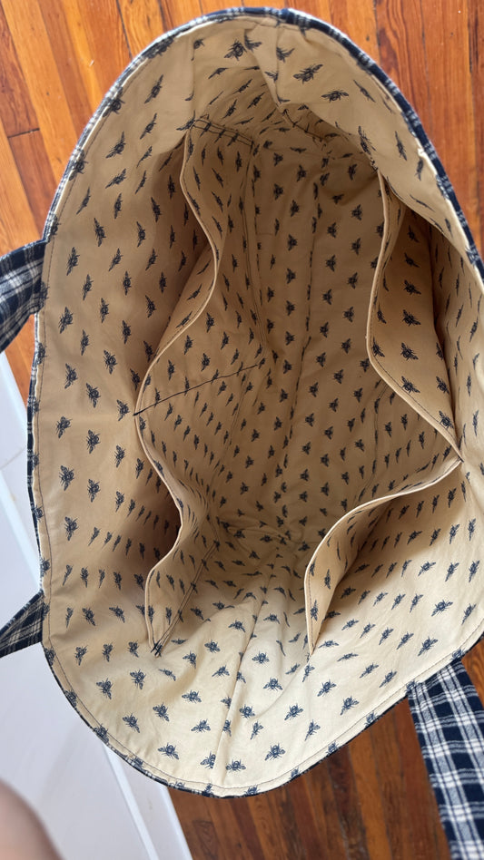 Handmade By Samantha XL Tote Bag: Summer Picnic