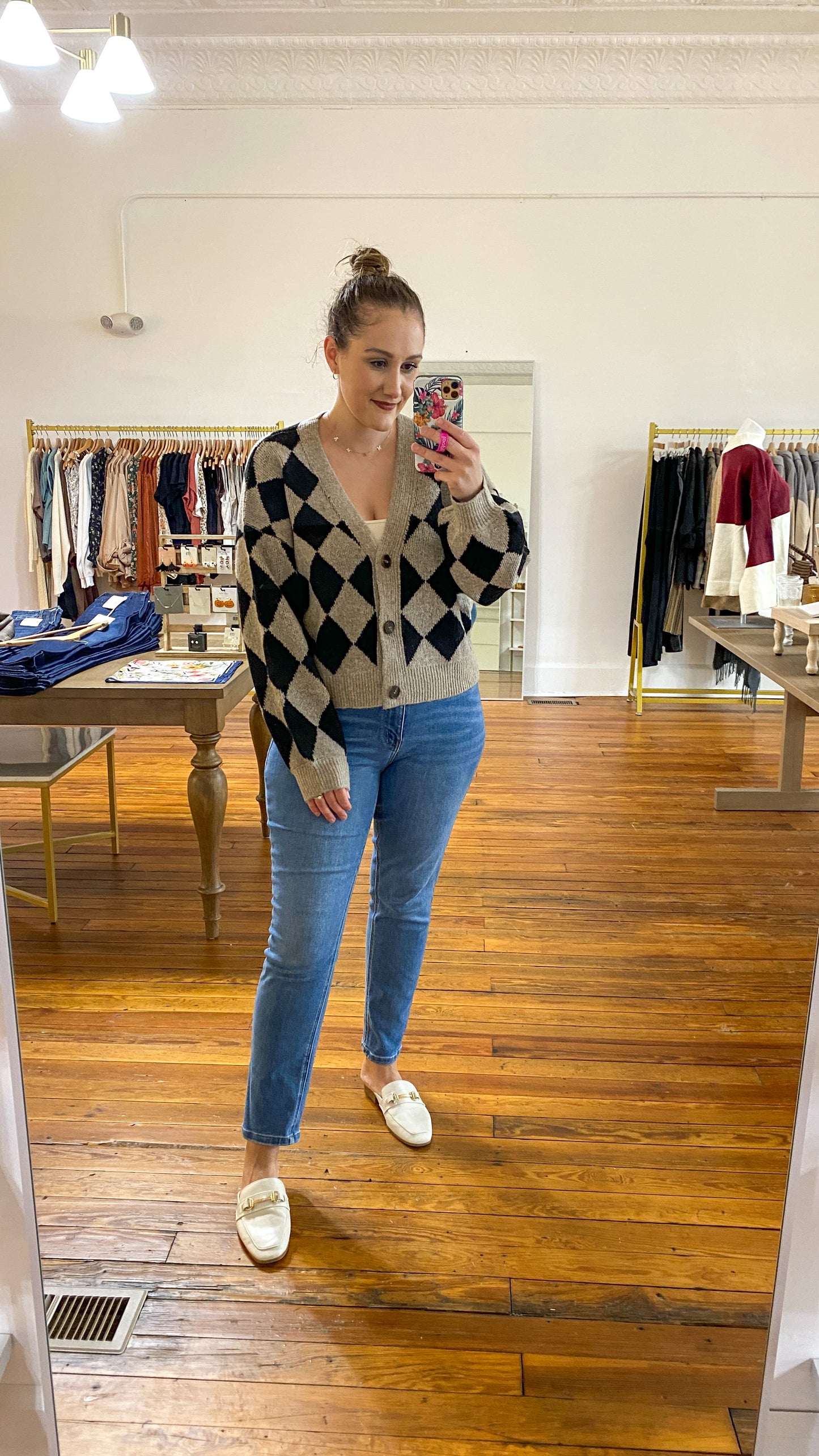 Checkered Cardigan