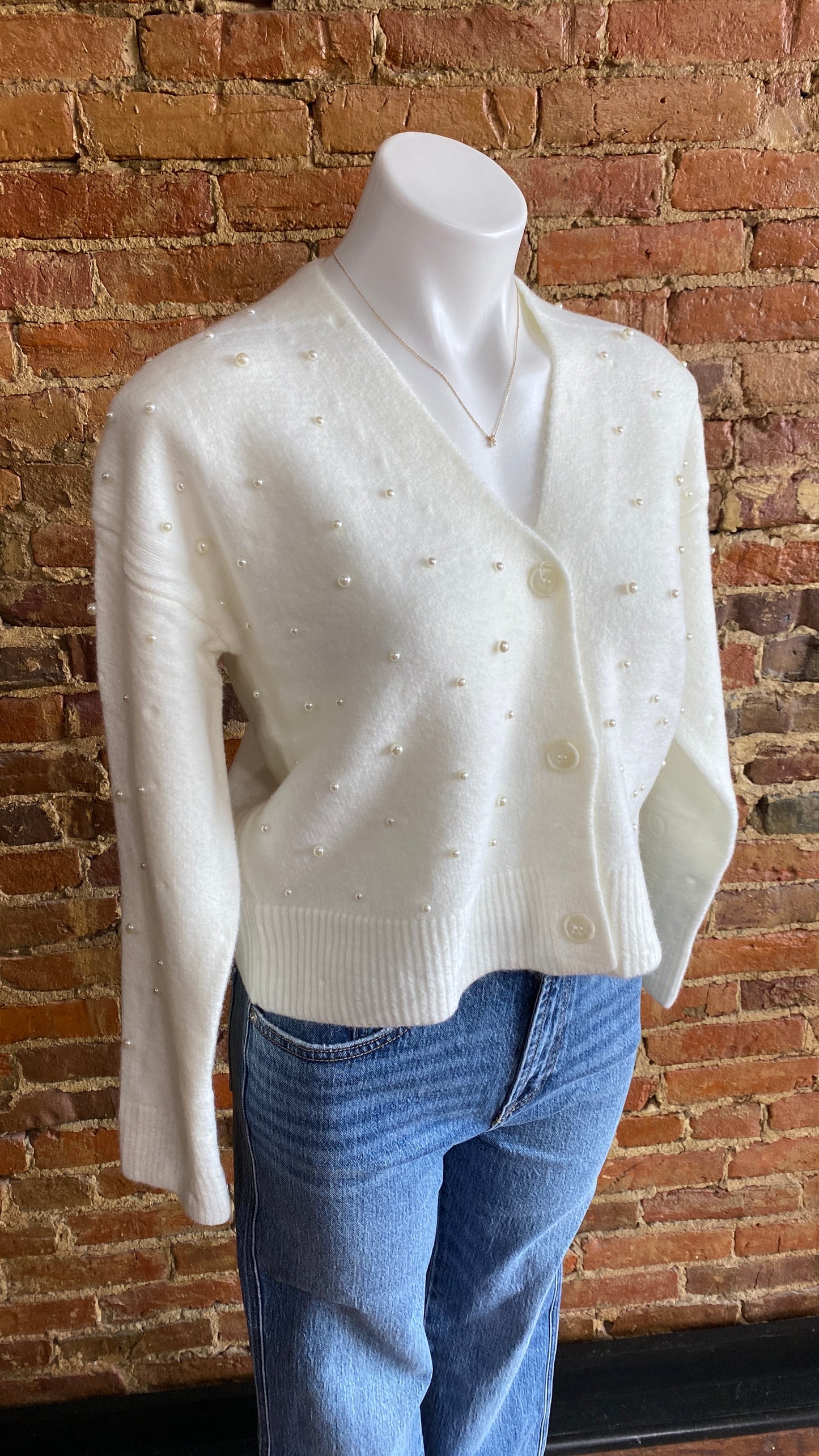 Pearl Embellished Cardigan
