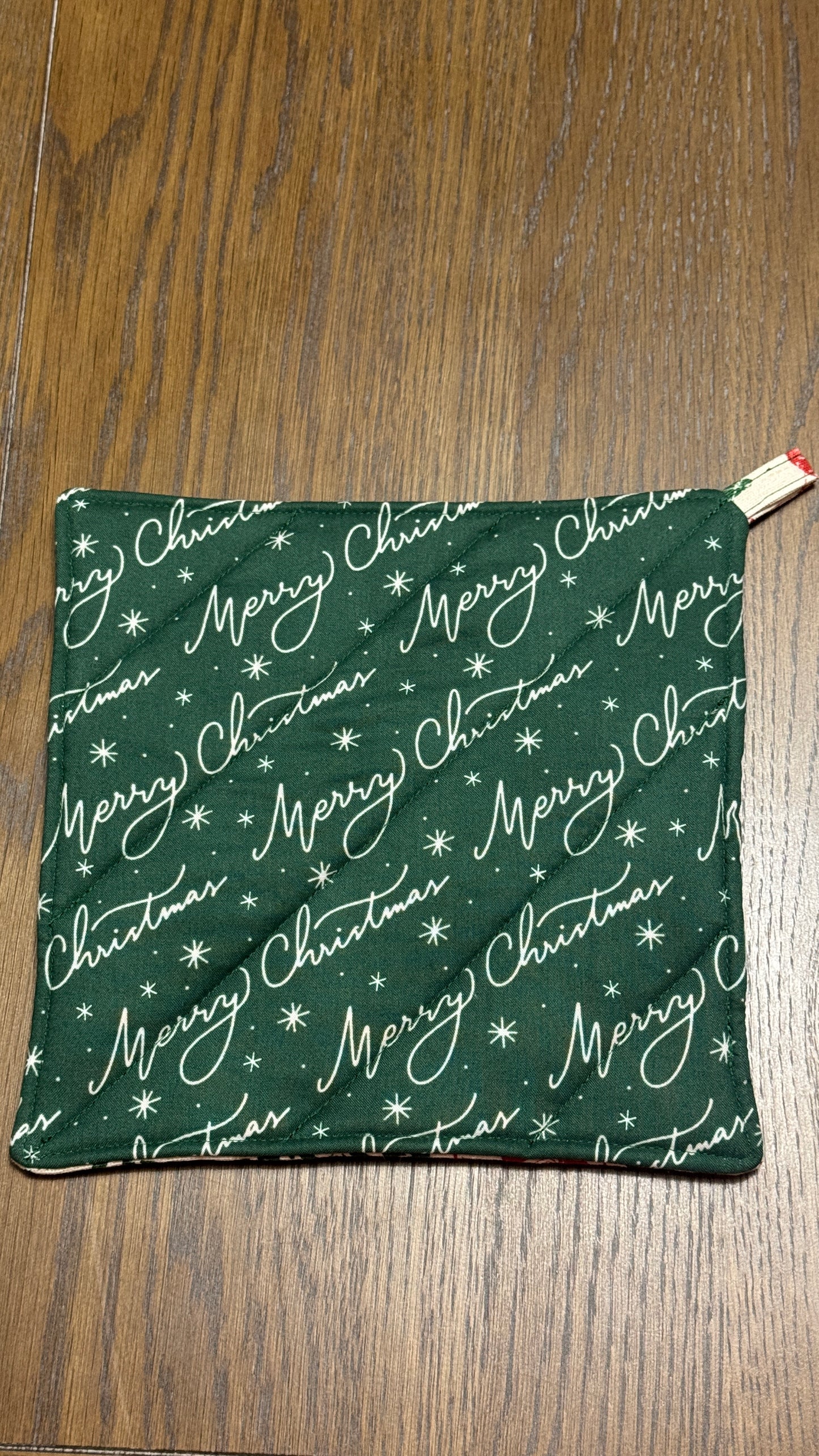 Handmade Potholder- Traditional Christmas