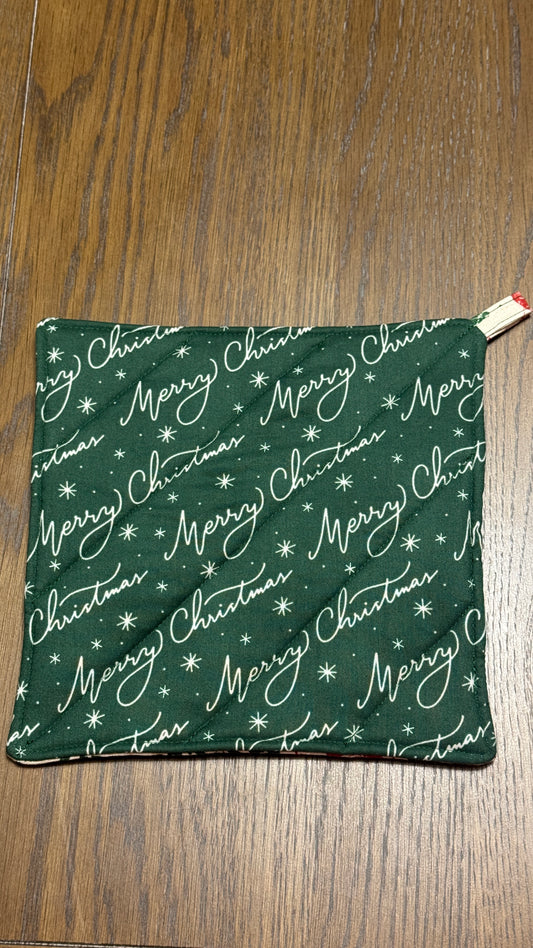 Handmade Potholder- Traditional Christmas