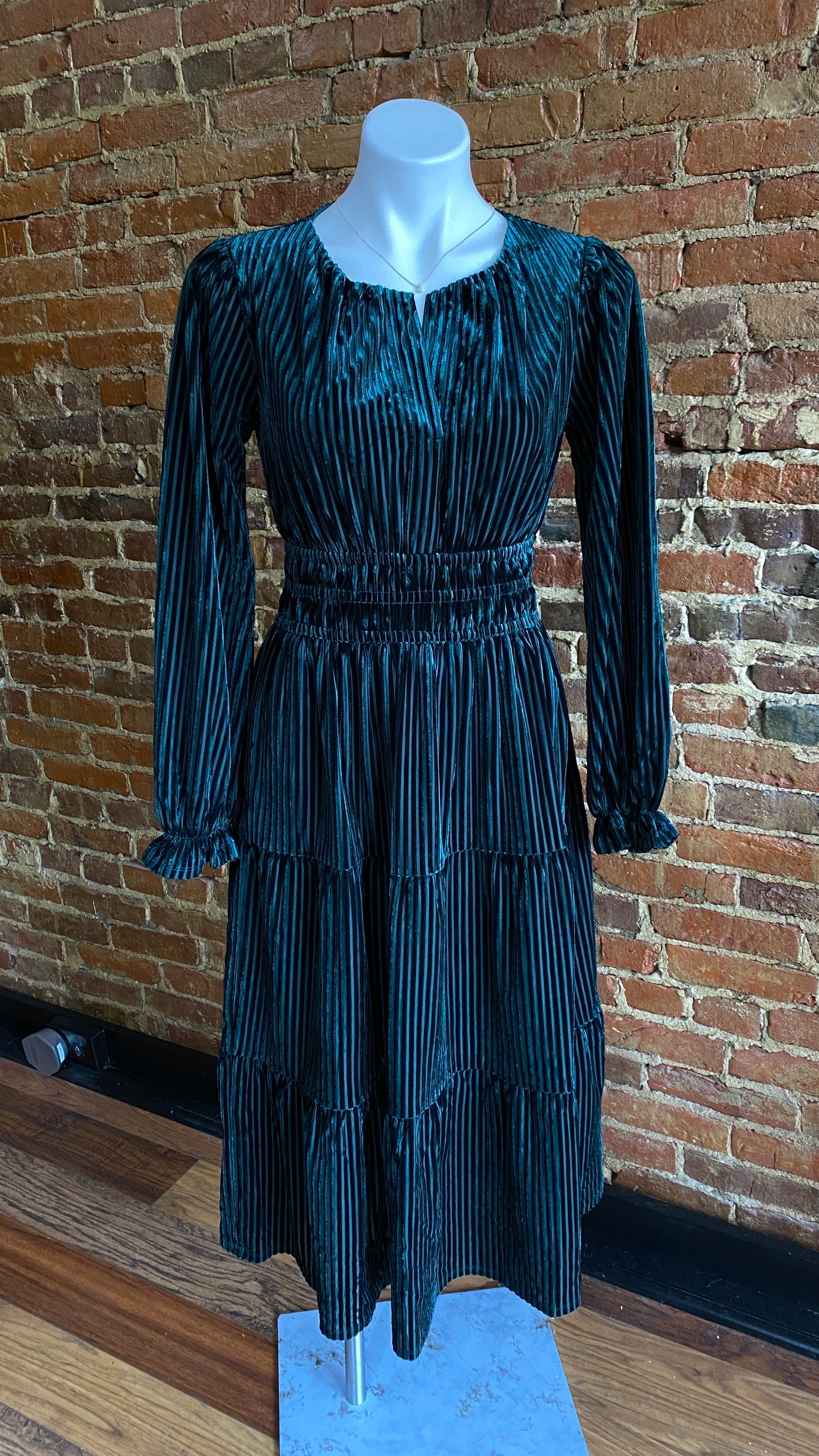 Green Velvet Dress