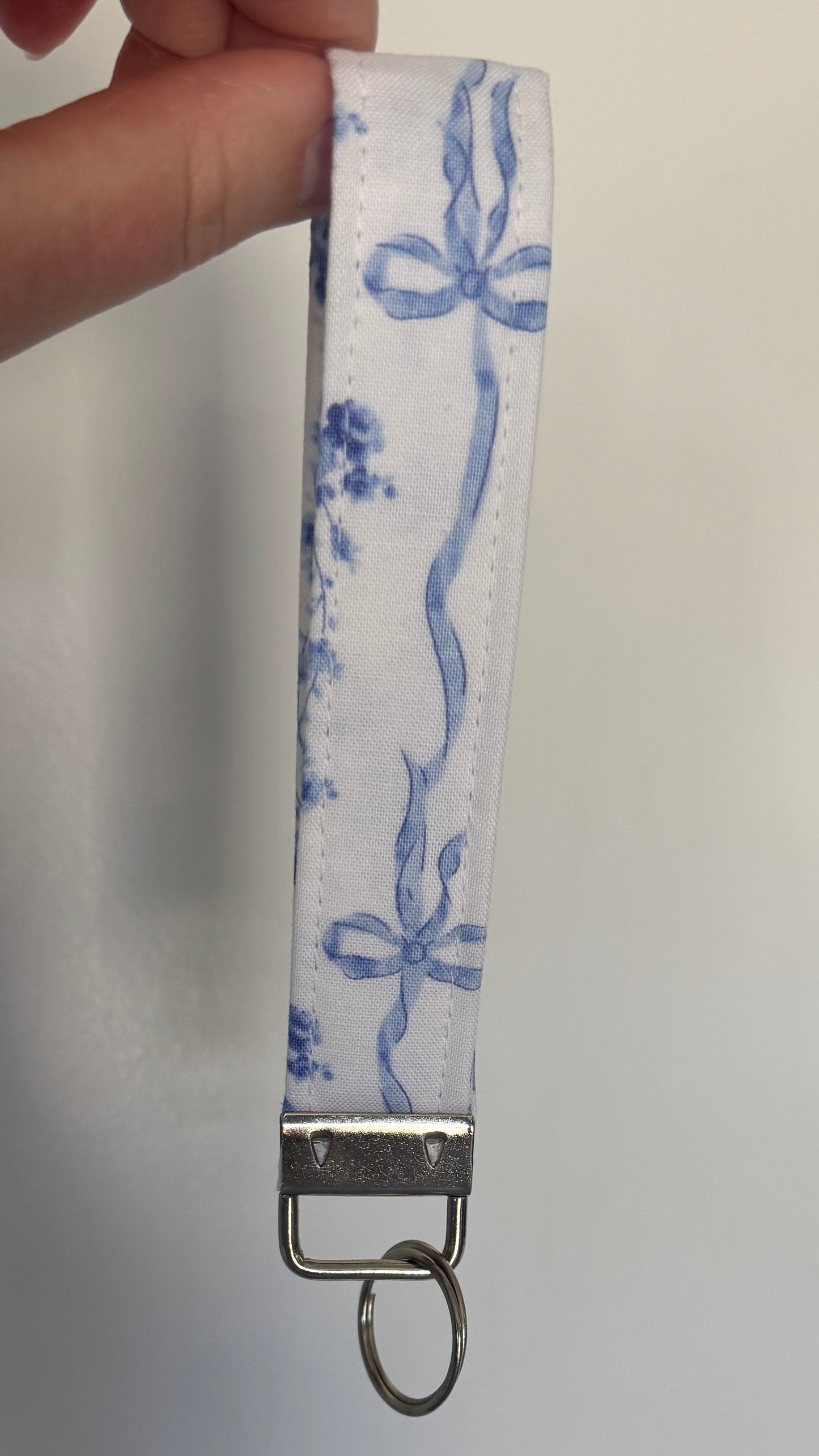 Bow Wristlet Smooth Silver Clasp- Handmade