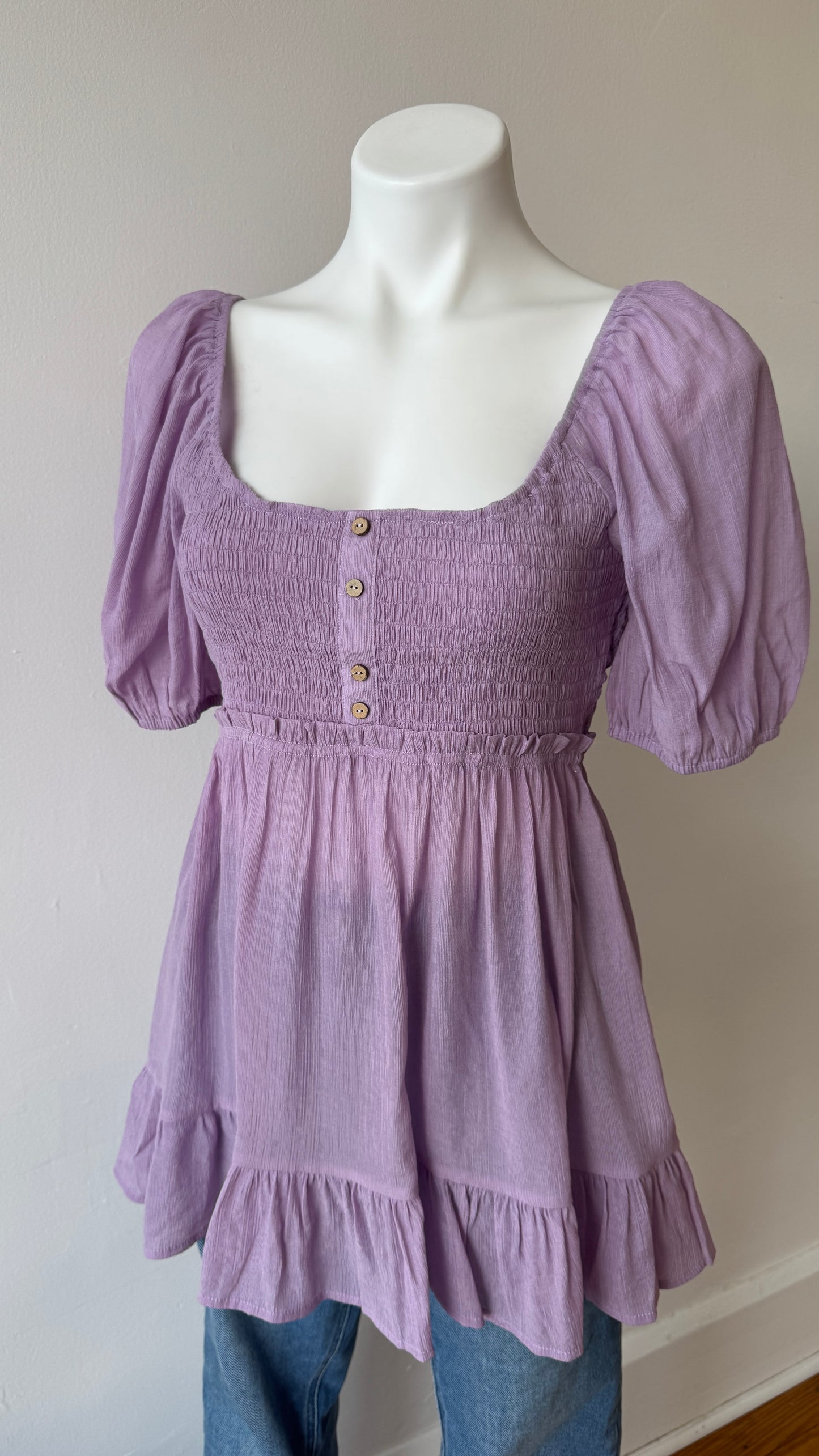 Lavender Babydoll Top