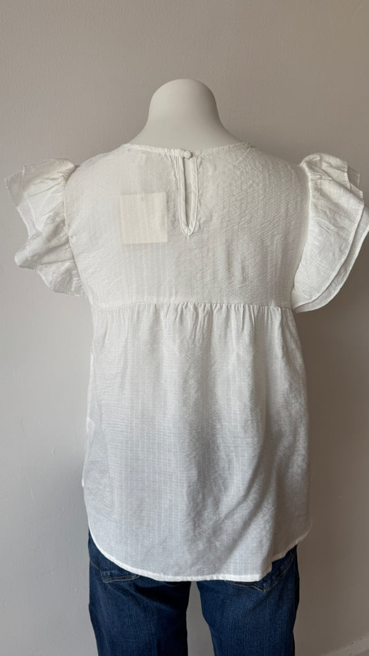 Embroidered Top-White