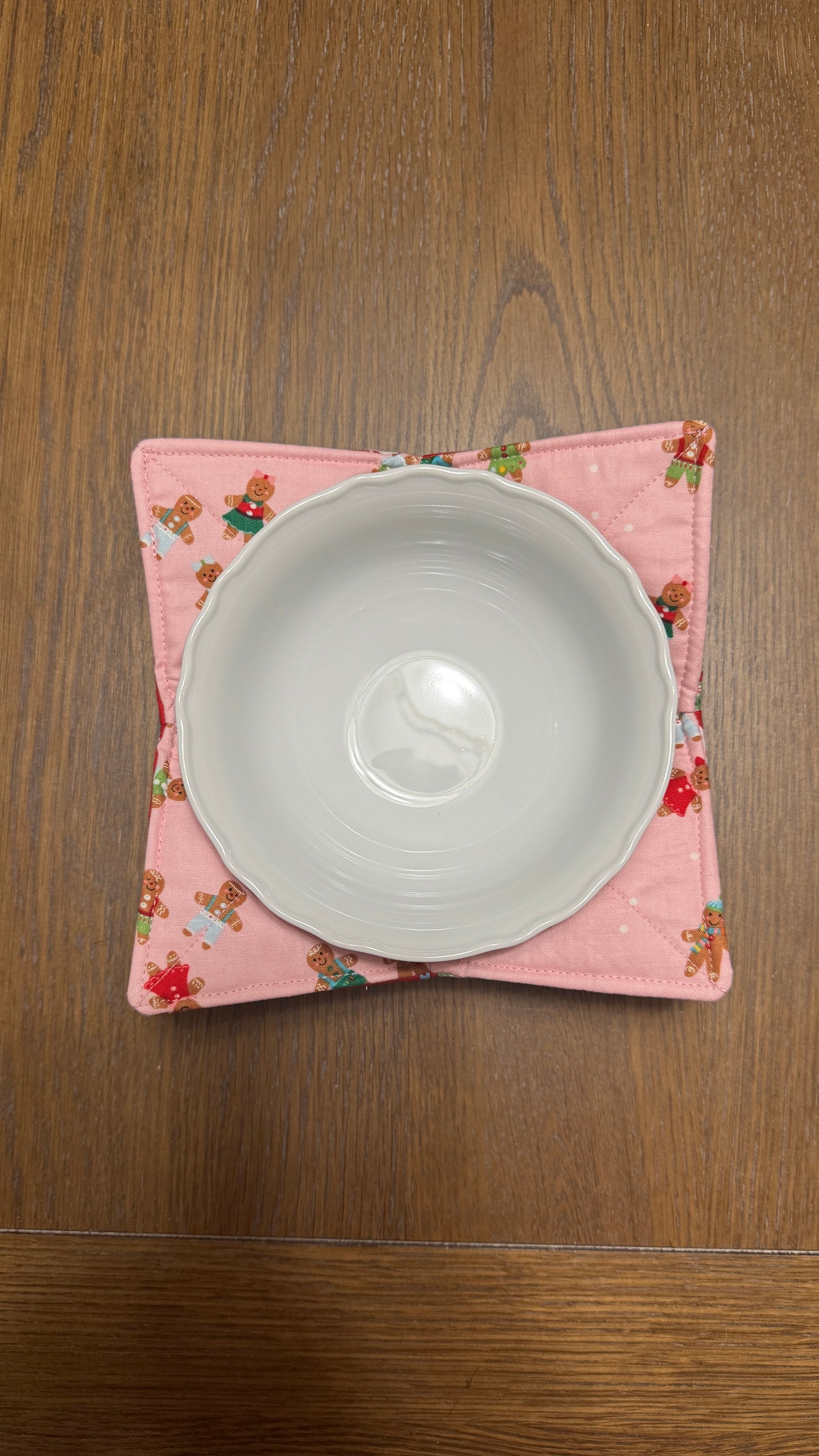 Handmade Bowl Koozie- Gingerbread Christmas