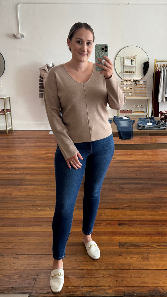 V- Neck Lightweight Sweater