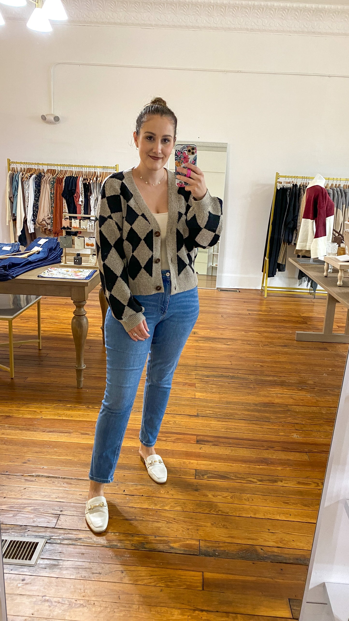 Checkered Cardigan