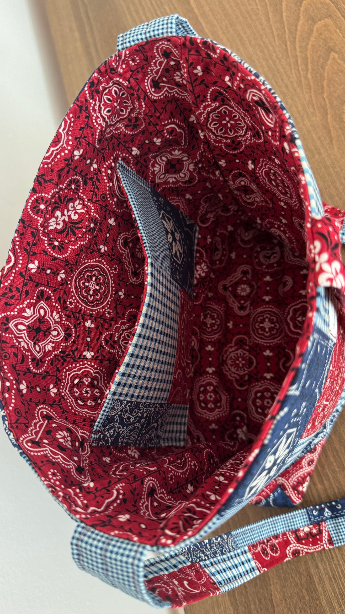 Handmade By Samantha Crossbody: Patriotic Patchwork (A)