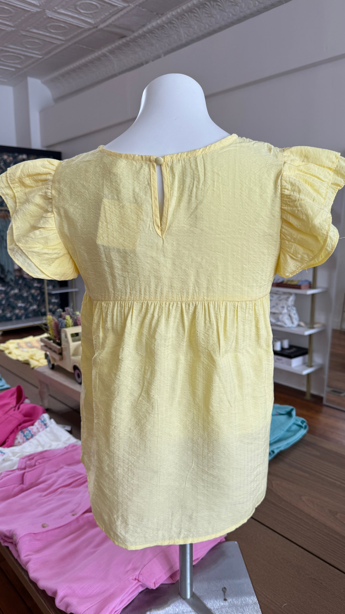Embroidered Top-Yellow