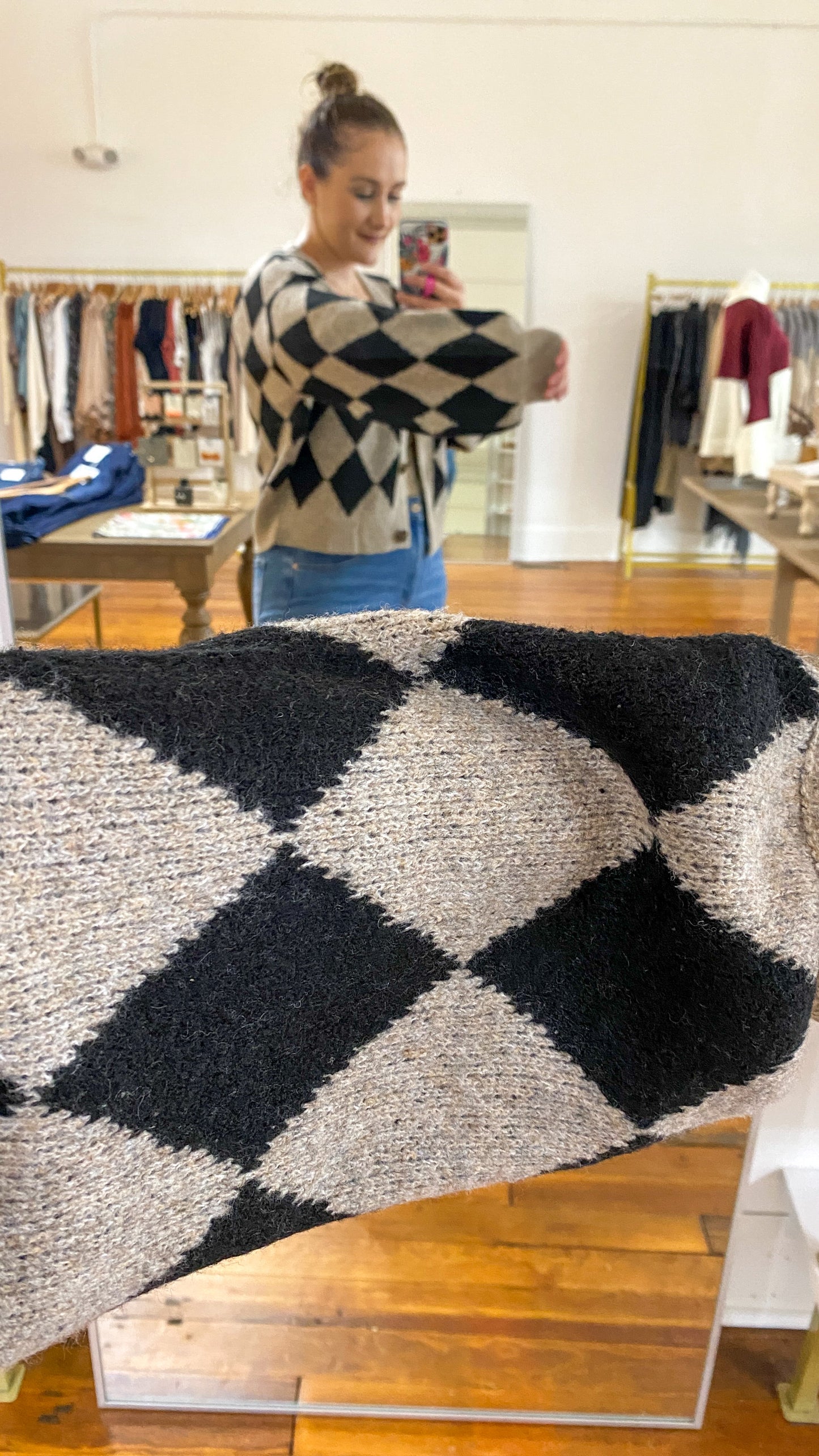 Checkered Cardigan