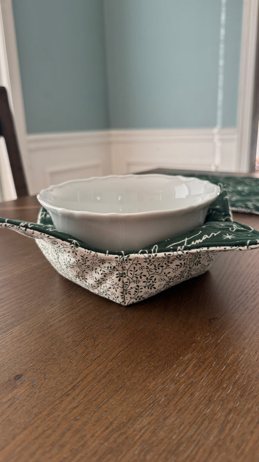 Handmade Bowl Koozie- Merry Christmas