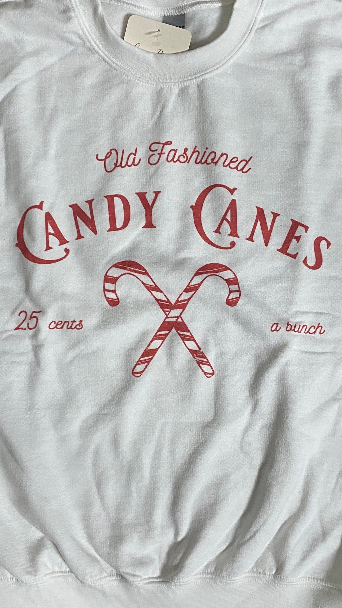 Candy Cane Crewneck: Small-3XL