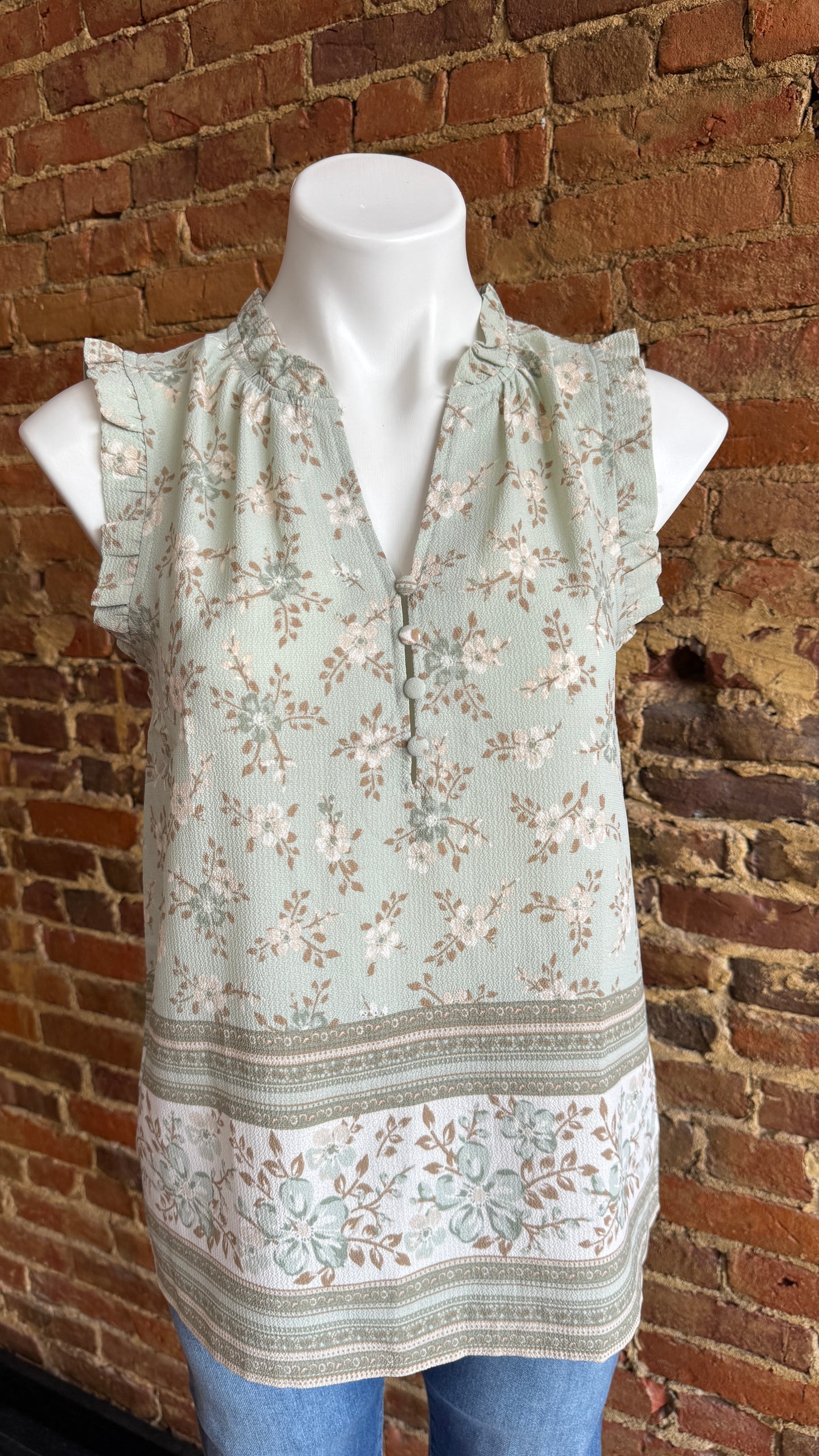 Floral Sleeveless Blouse (last one, small)