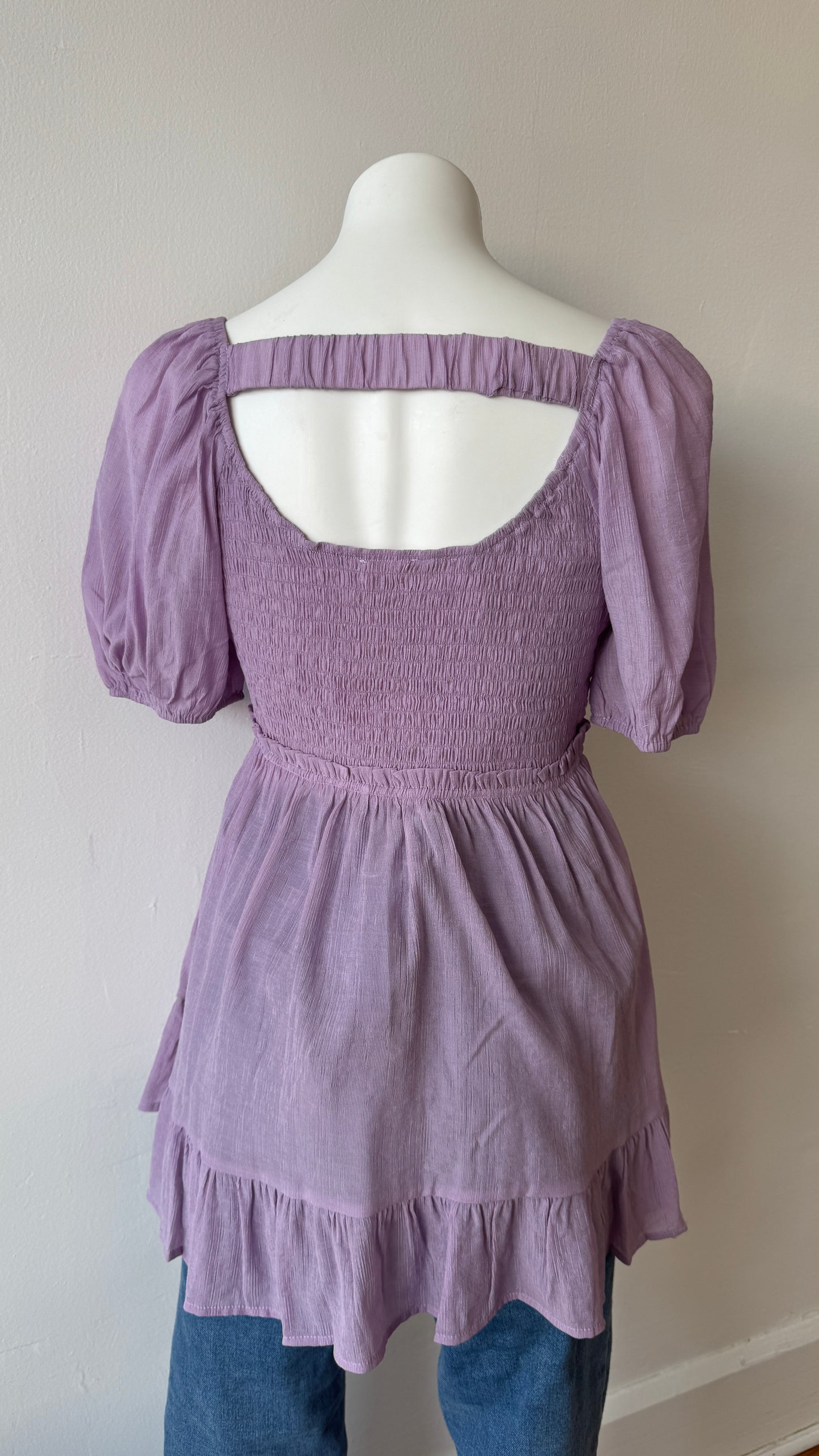 Lavender Babydoll Top