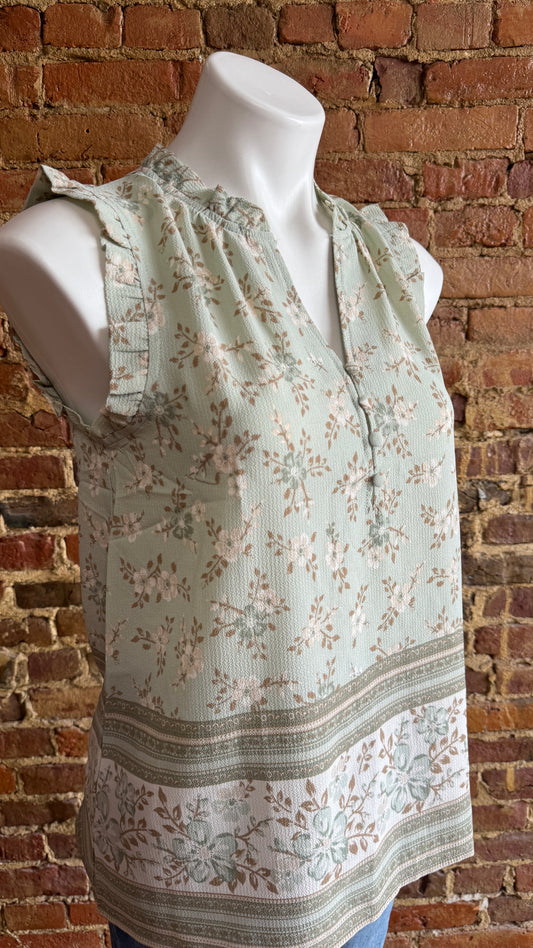 Floral Sleeveless Blouse (last one, small)
