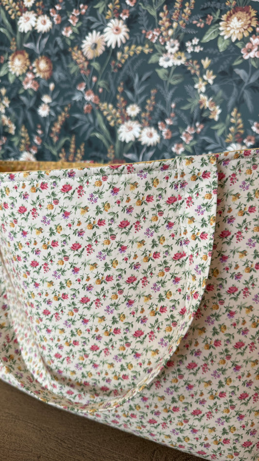 Handmade By Samantha XL Tote Bag: Vintage Floral
