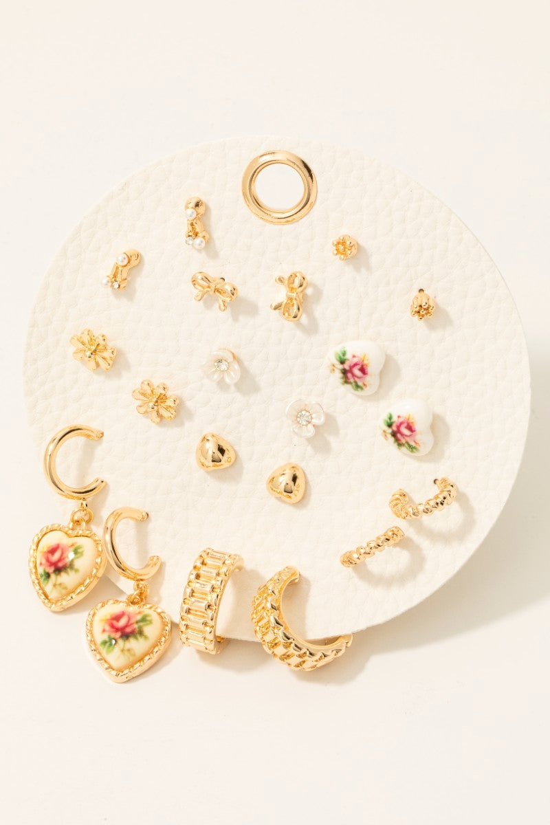 Rose Earring Set
