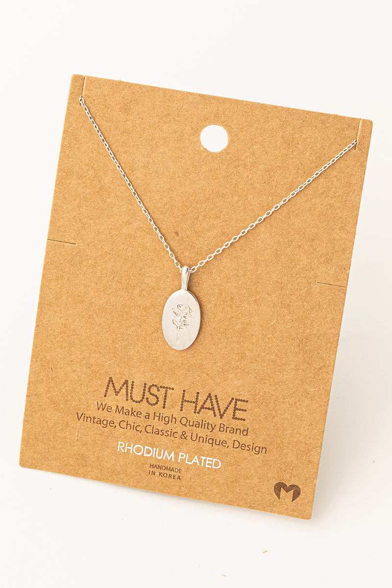 Oval Rose Pendant