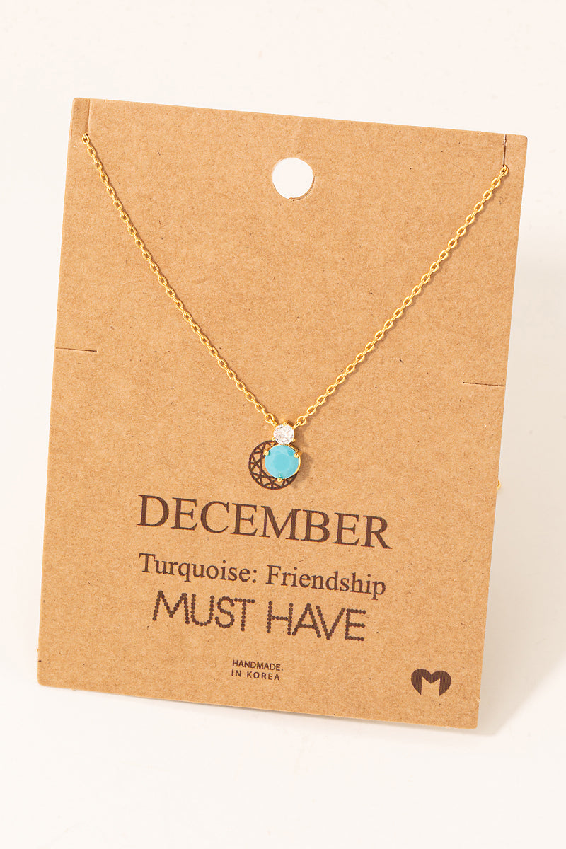 December Birthstone Necklace