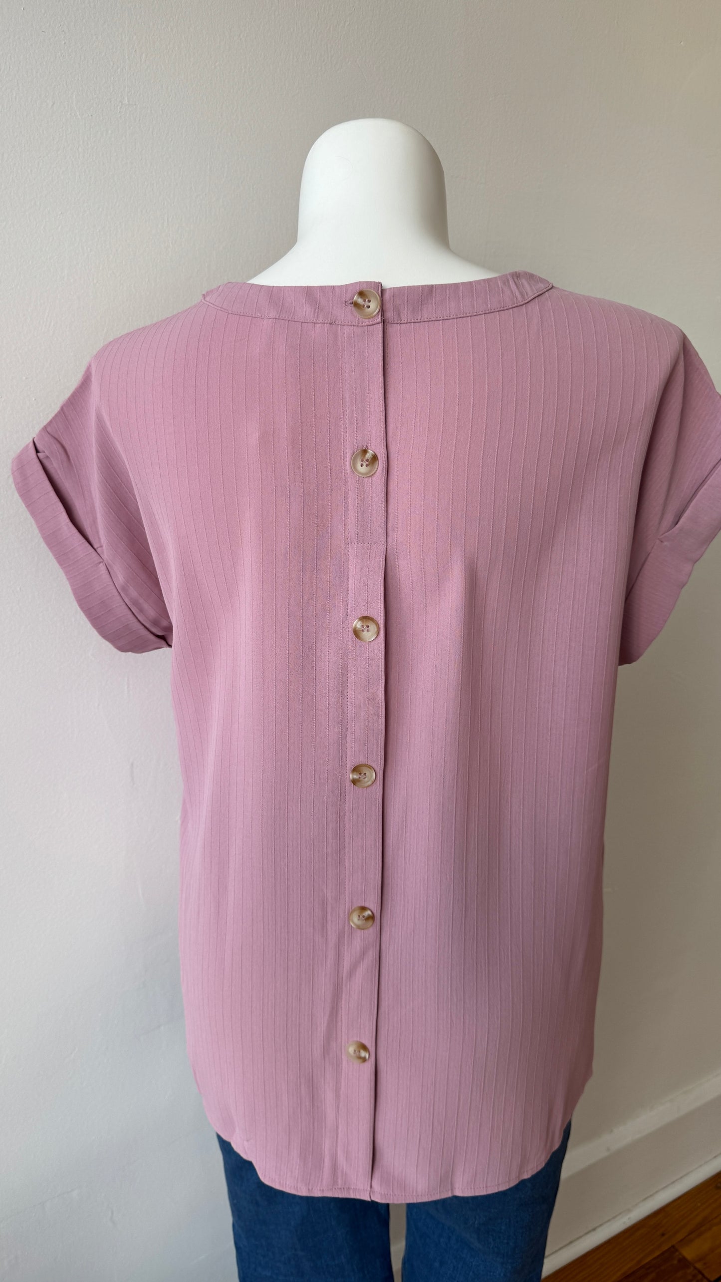 Mauve Lace Detail Top (Small-3XL)