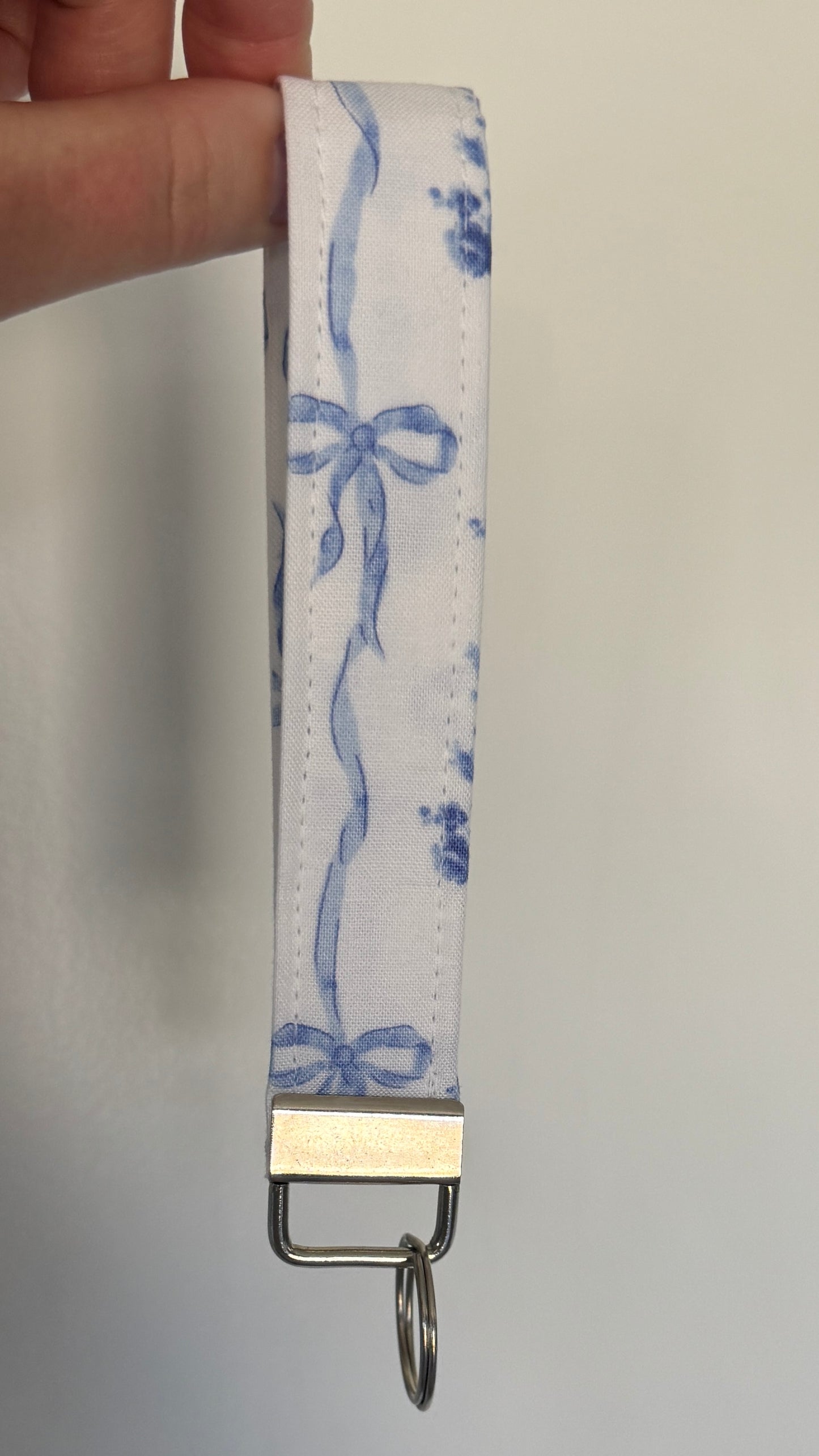 Bow Wristlet Smooth Silver Clasp- Handmade