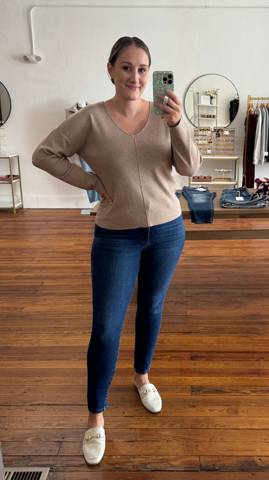 V- Neck Lightweight Sweater