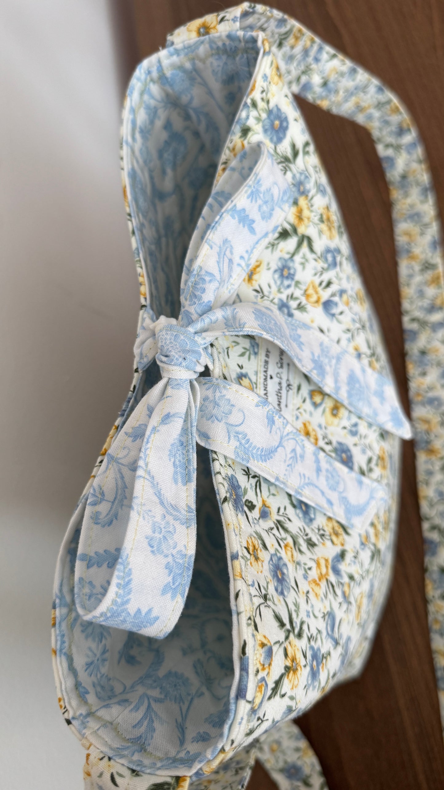 Handmade By Samantha Crossbody: Yellow & Blue Floral