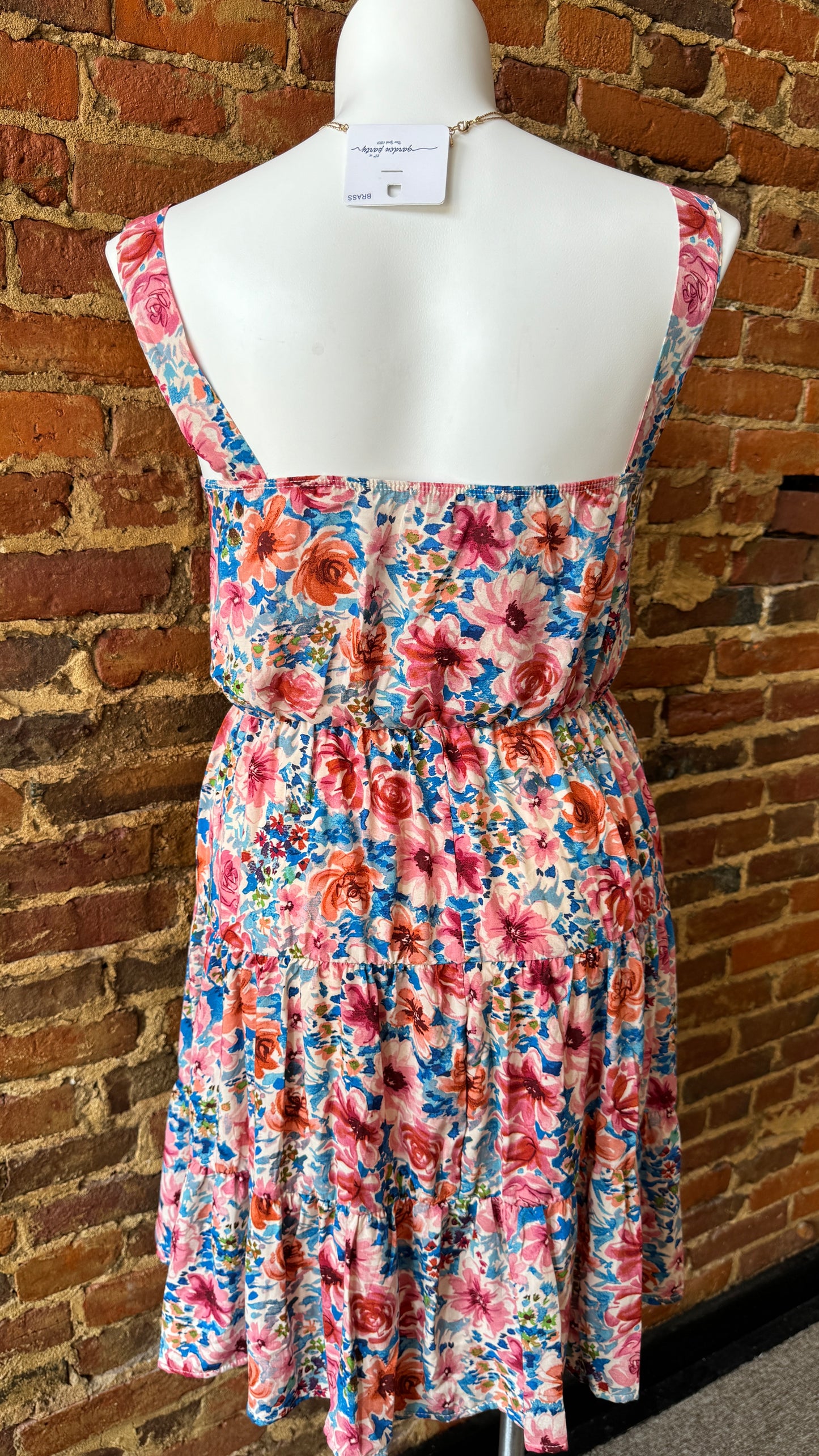 Square Neck Floral Dress