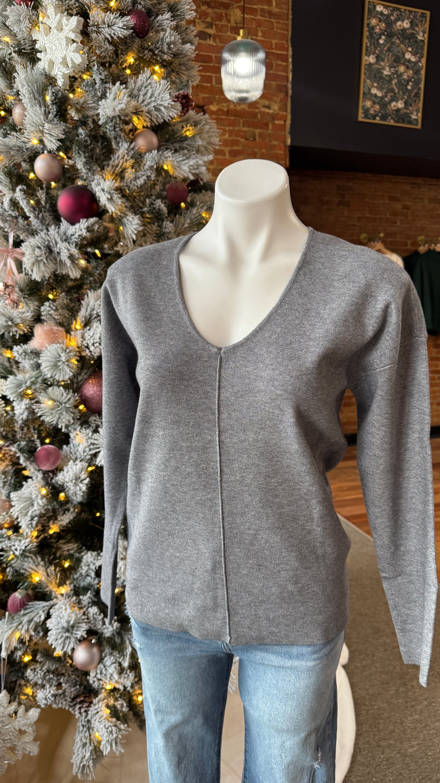 Grey Fitted Sweater