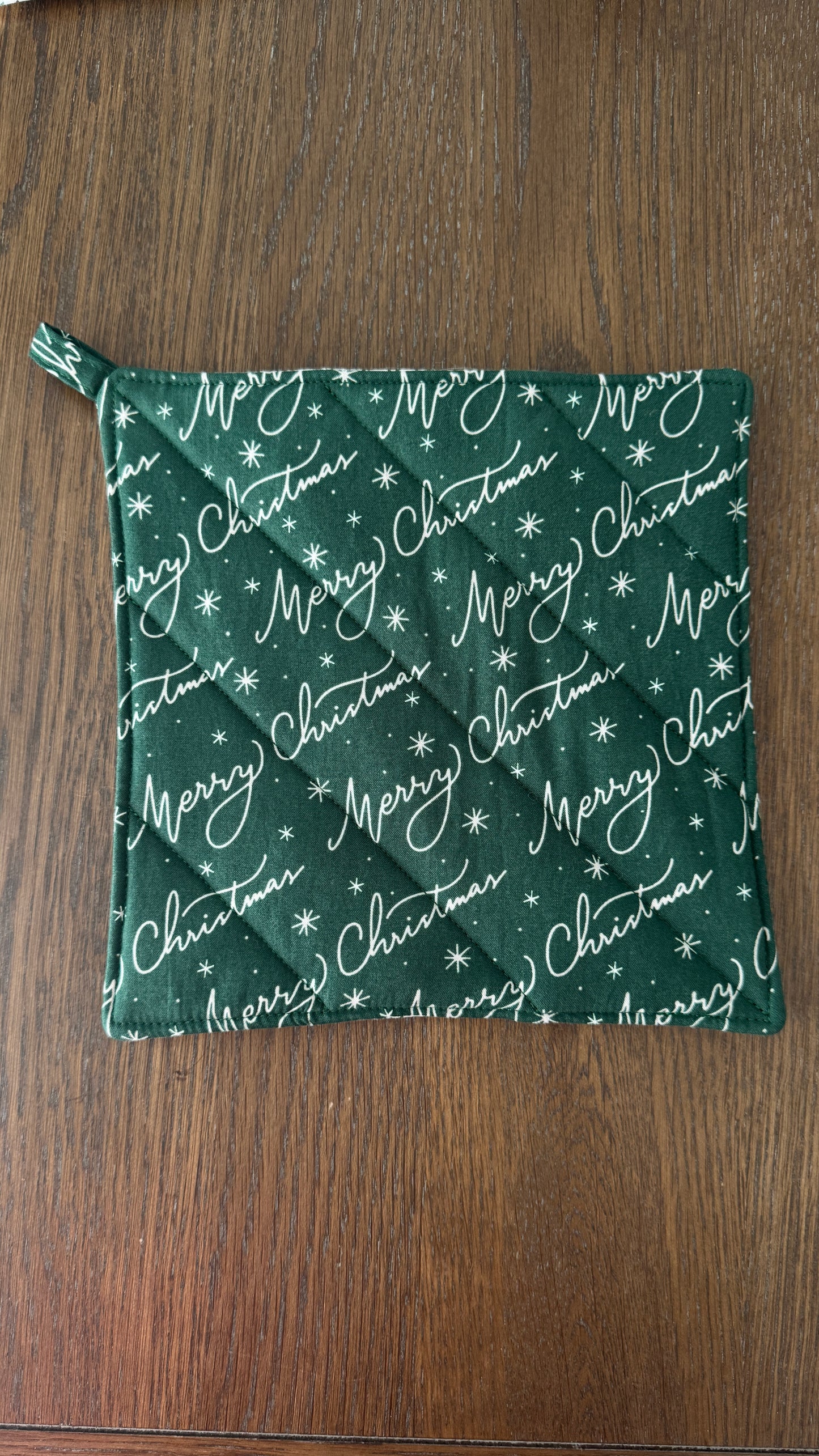 Handmade Potholder- Merry Christmas