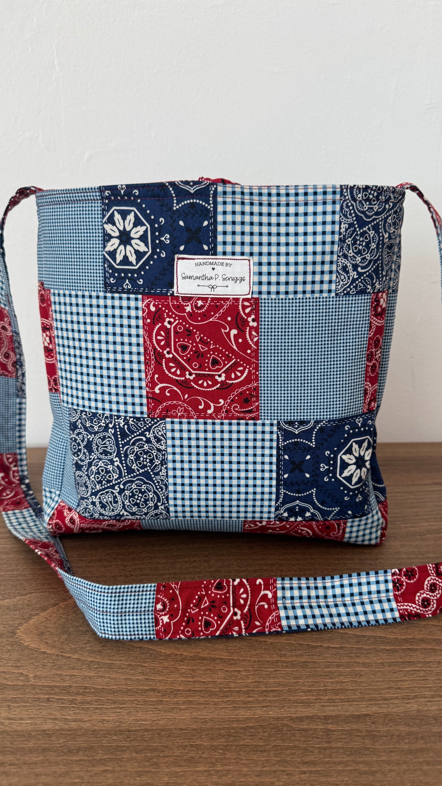 Handmade By Samantha Crossbody: Patriotic Patchwork (B)