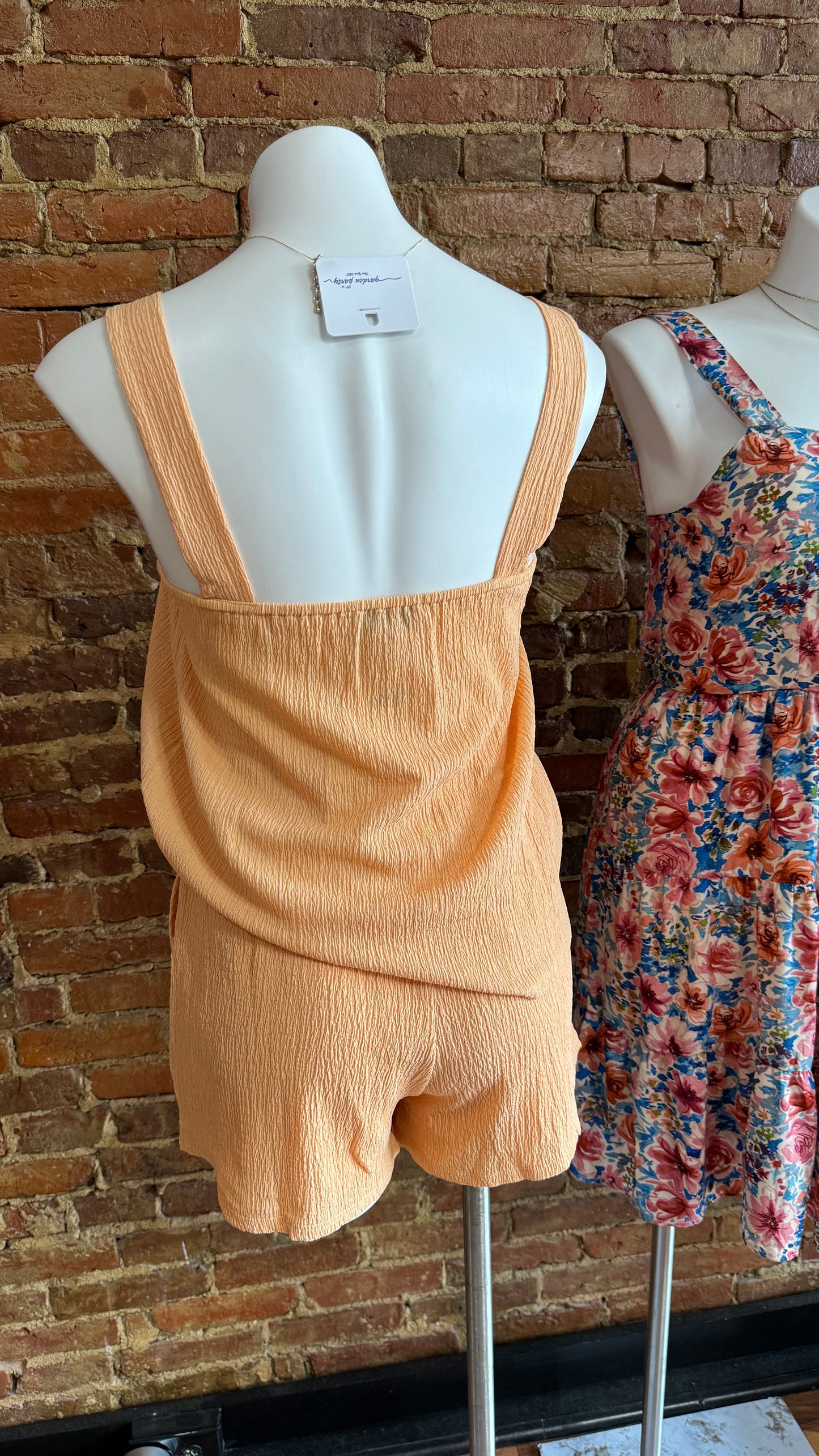 Apricot Babydoll Tank Top: Small-3XL