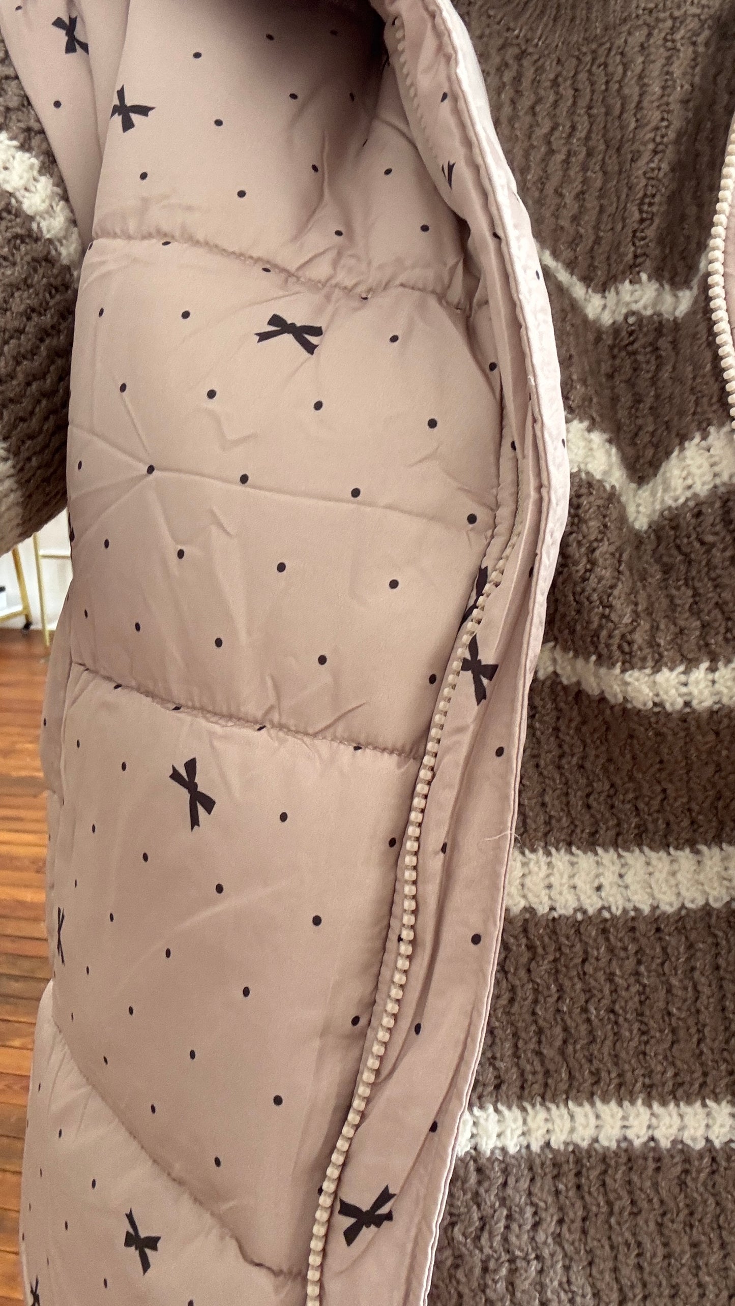 Polka Dot and Bow Puffer Vest