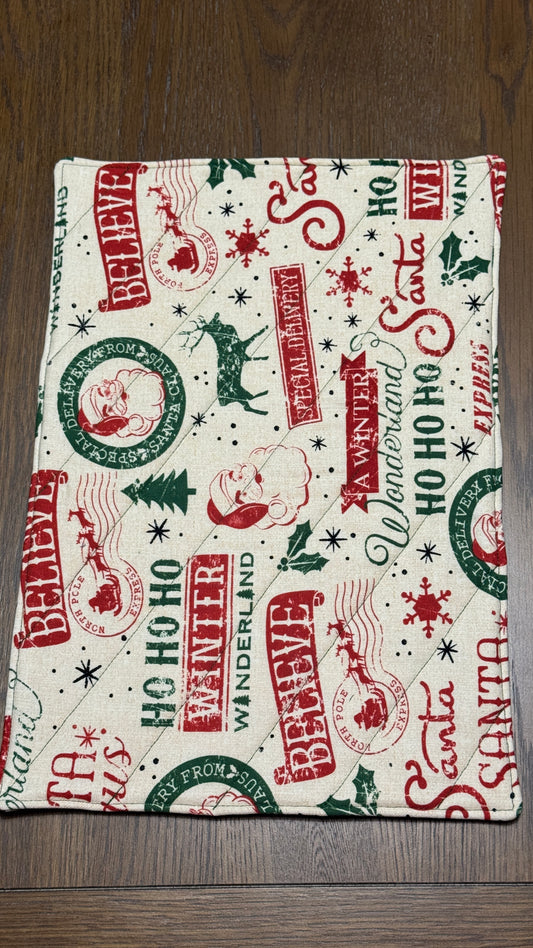 Handmade Casserole Trivet- Traditional Christmas