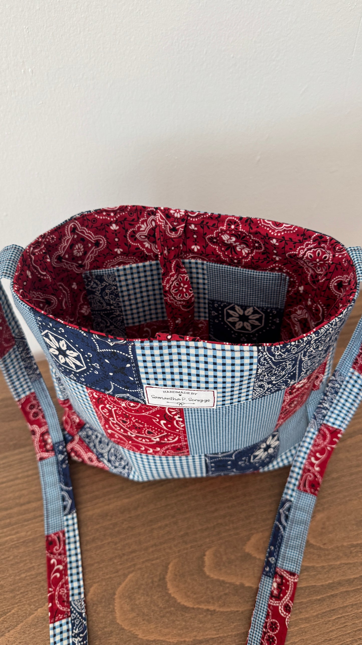 Handmade By Samantha Crossbody: Patriotic Patchwork (A)