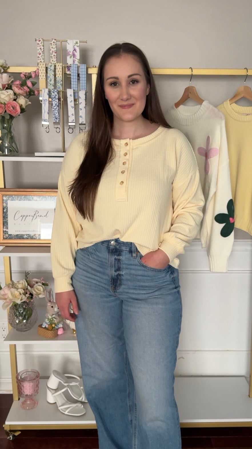 Butter Yellow Henley