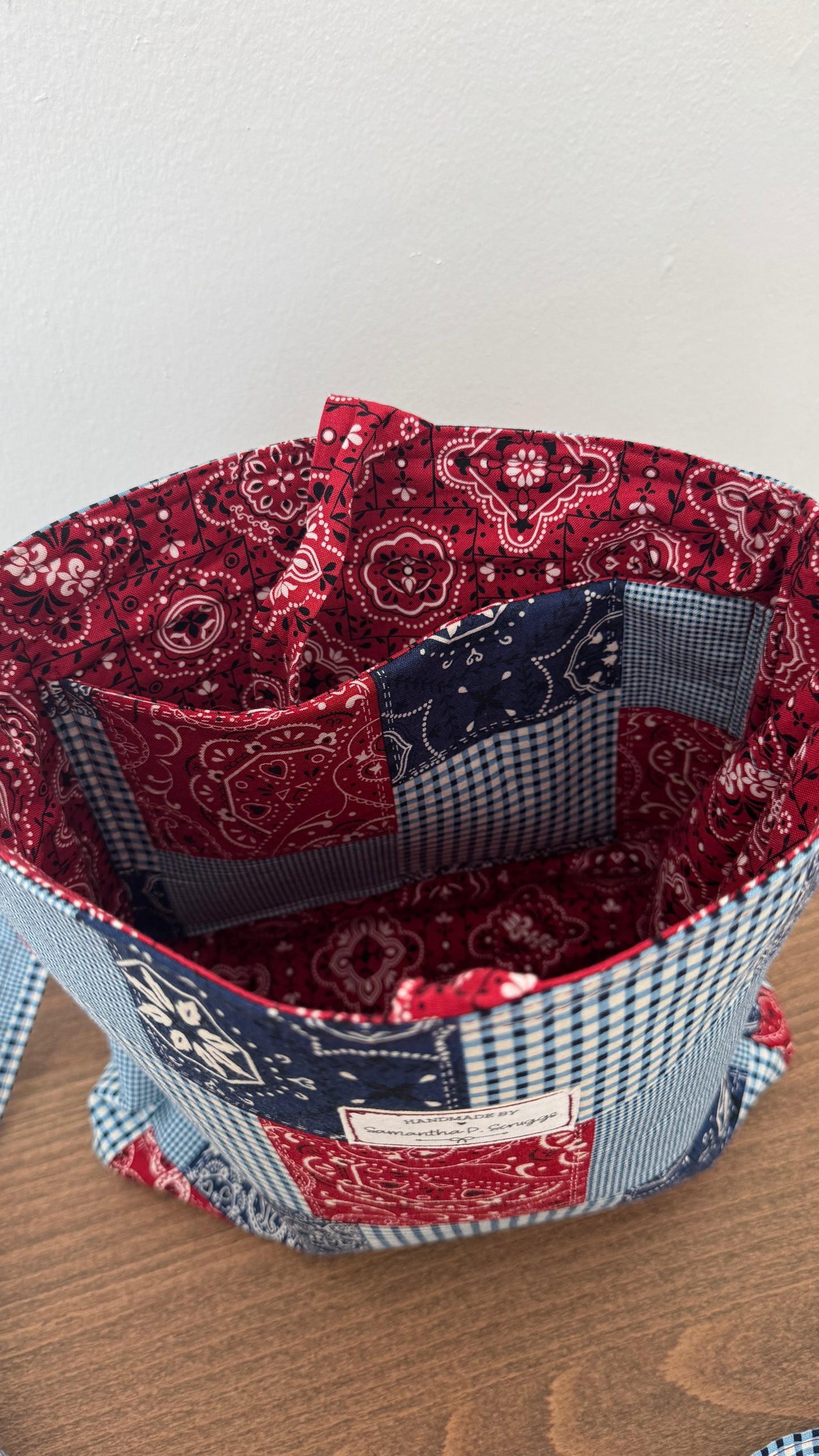 Handmade By Samantha Crossbody: Patriotic Patchwork (B)
