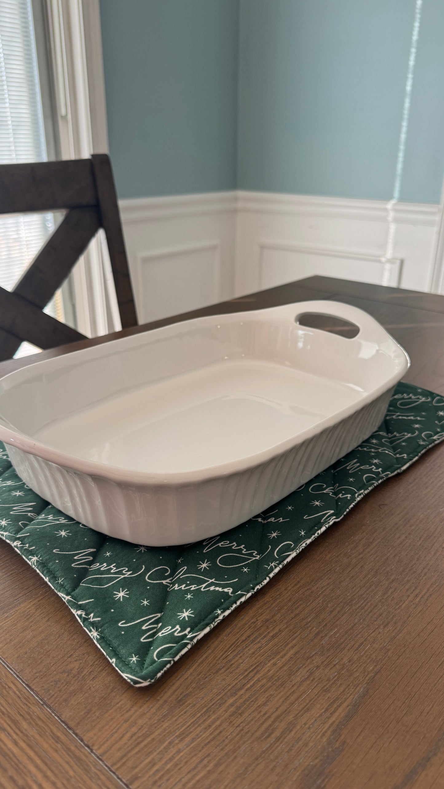 Handmade Casserole Trivet- Merry Christmas