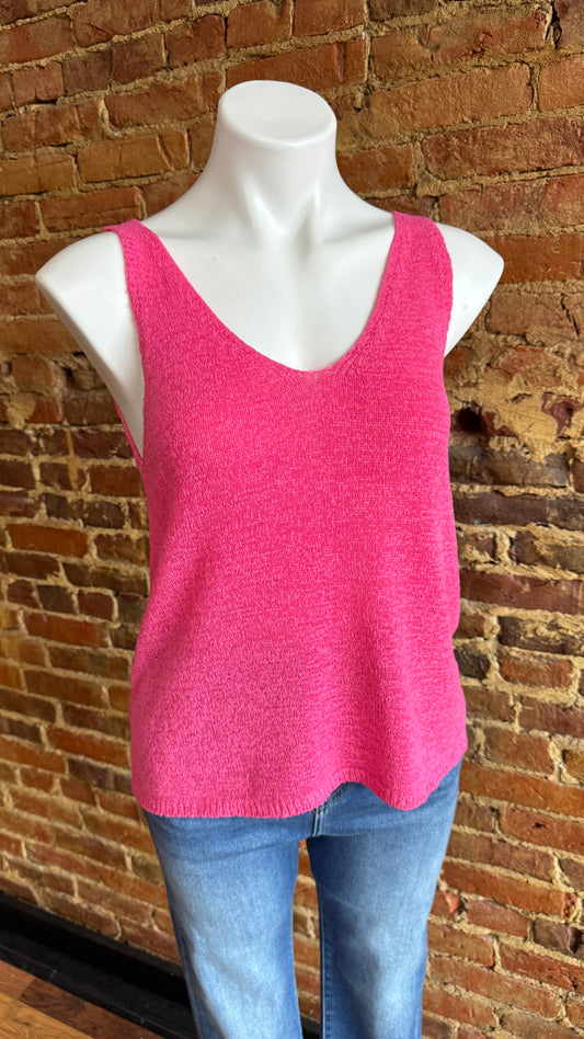 Fuchsia Knit Tank