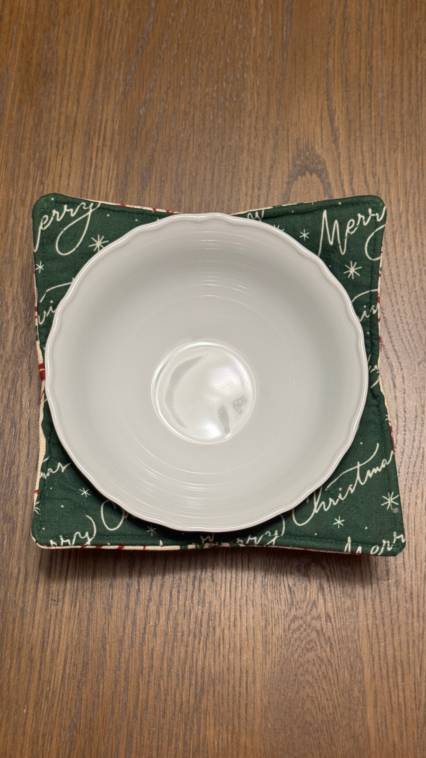 Handmade Bowl Koozie- Traditional Christmas