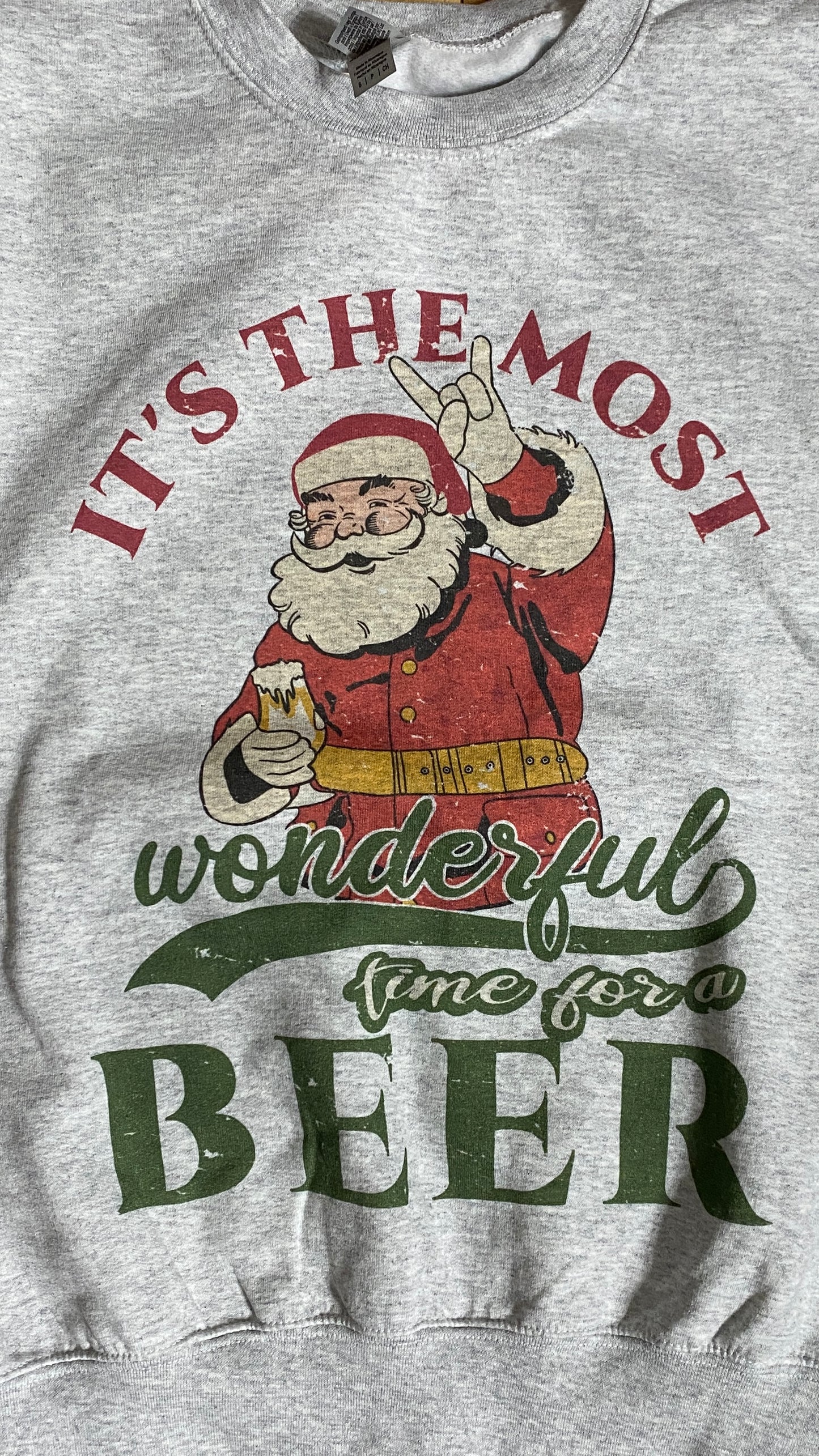 Most Wonderful Time For A Beer Crewneck: Small-3XL