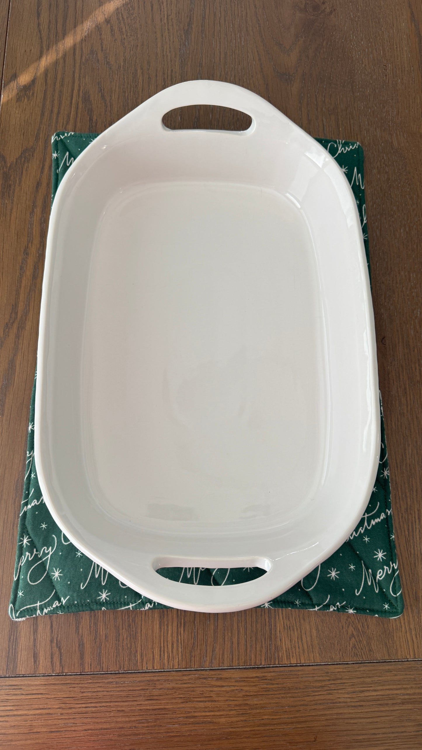 Handmade Casserole Trivet- Merry Christmas