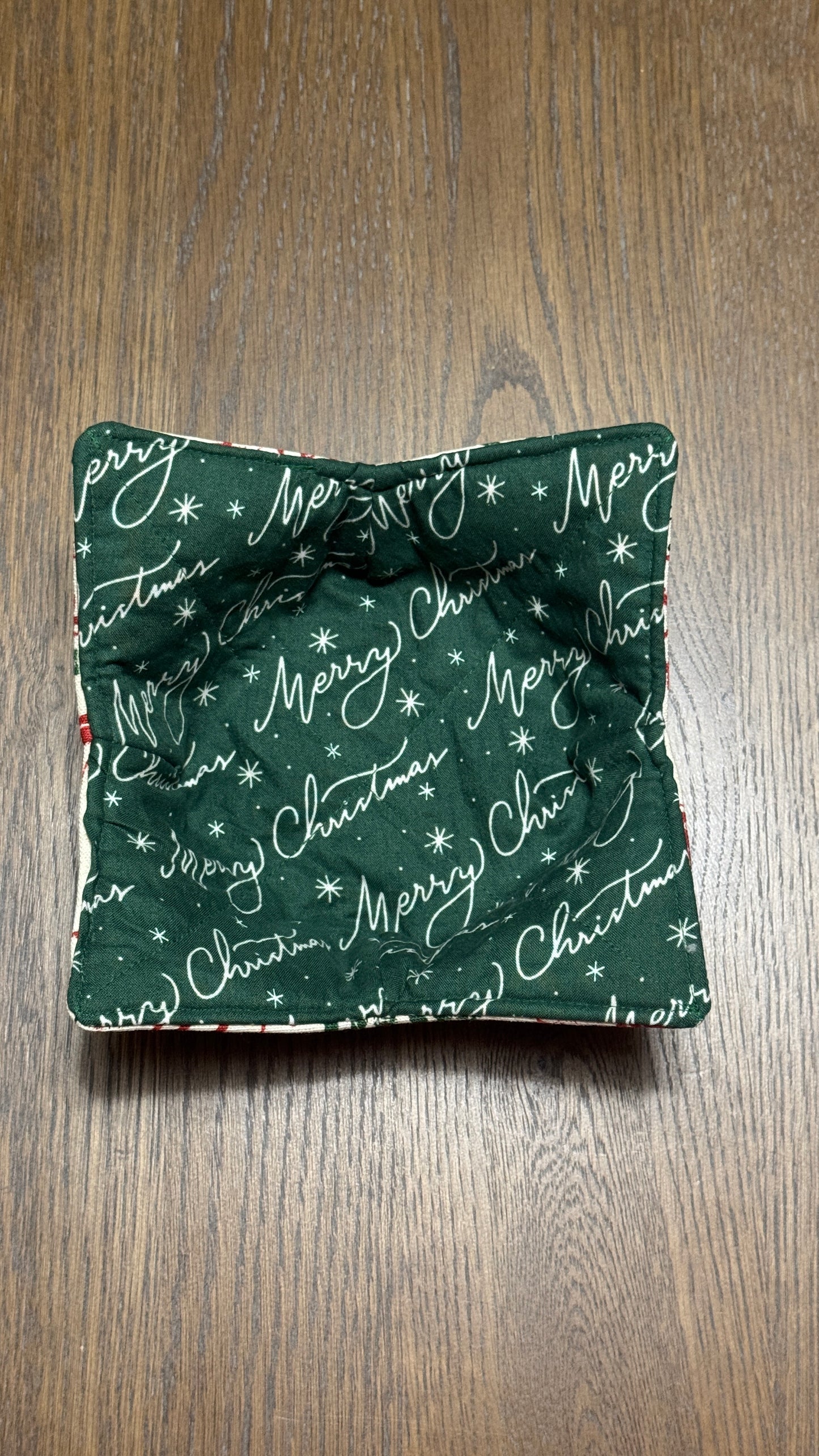 Handmade Bowl Koozie- Traditional Christmas