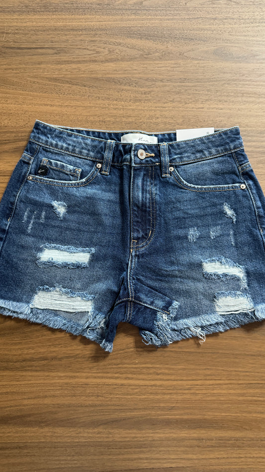 KanCan High Rise Distressed Shorts